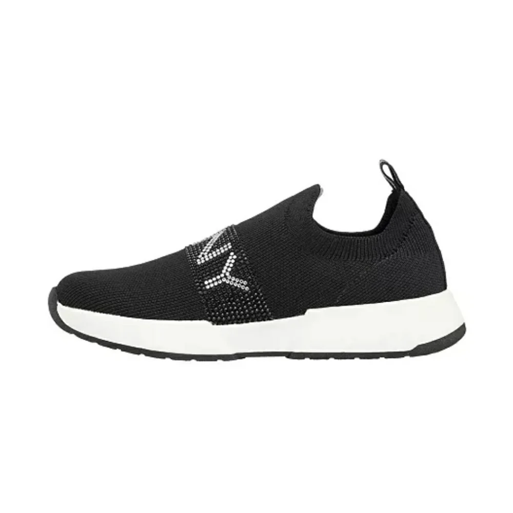 DKNY Little Girls Maddie Diamond Sneakers In Black ,Size 12 little girlW…